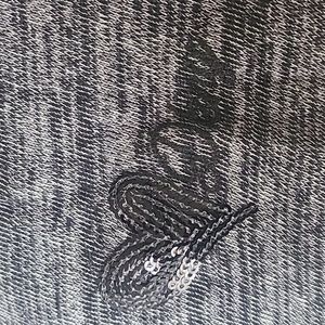 DKNY Girls Sweater Hooded Sweater Lace and Sequin Heart Size 5